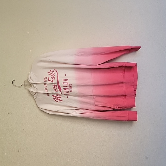 PREMIUM hoodie pullover size L/G tie dye pink white - Picture 2 of 16